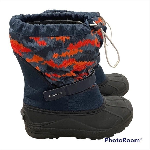 COLUMBIA POWDERBUG PLUS II BOOTS IN ABYSS/GRAY AND SHARK/SILVER GRAY Youth 7 - Picture 5 of 14